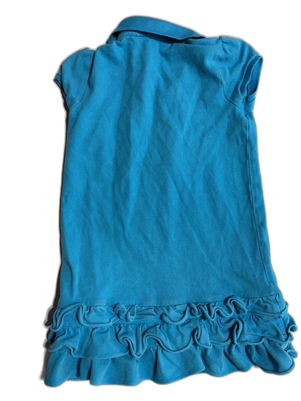 Ralph Lauren Blue Ruffle‎ Hem Polo Dress Size 5